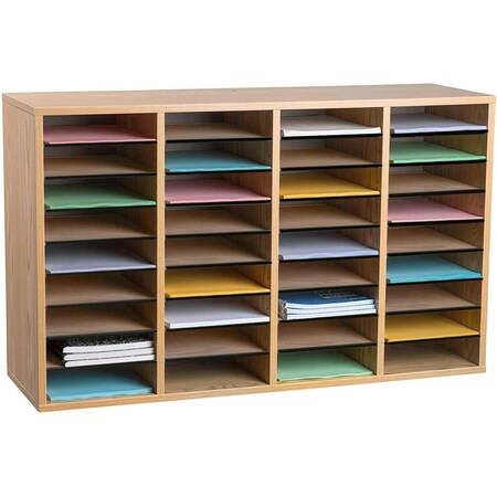 Adiroffice Medium Oak, MDF Wood, 11.8 in W, 23.9 in L, 39.3 in D ADI500-36-MEO-MK